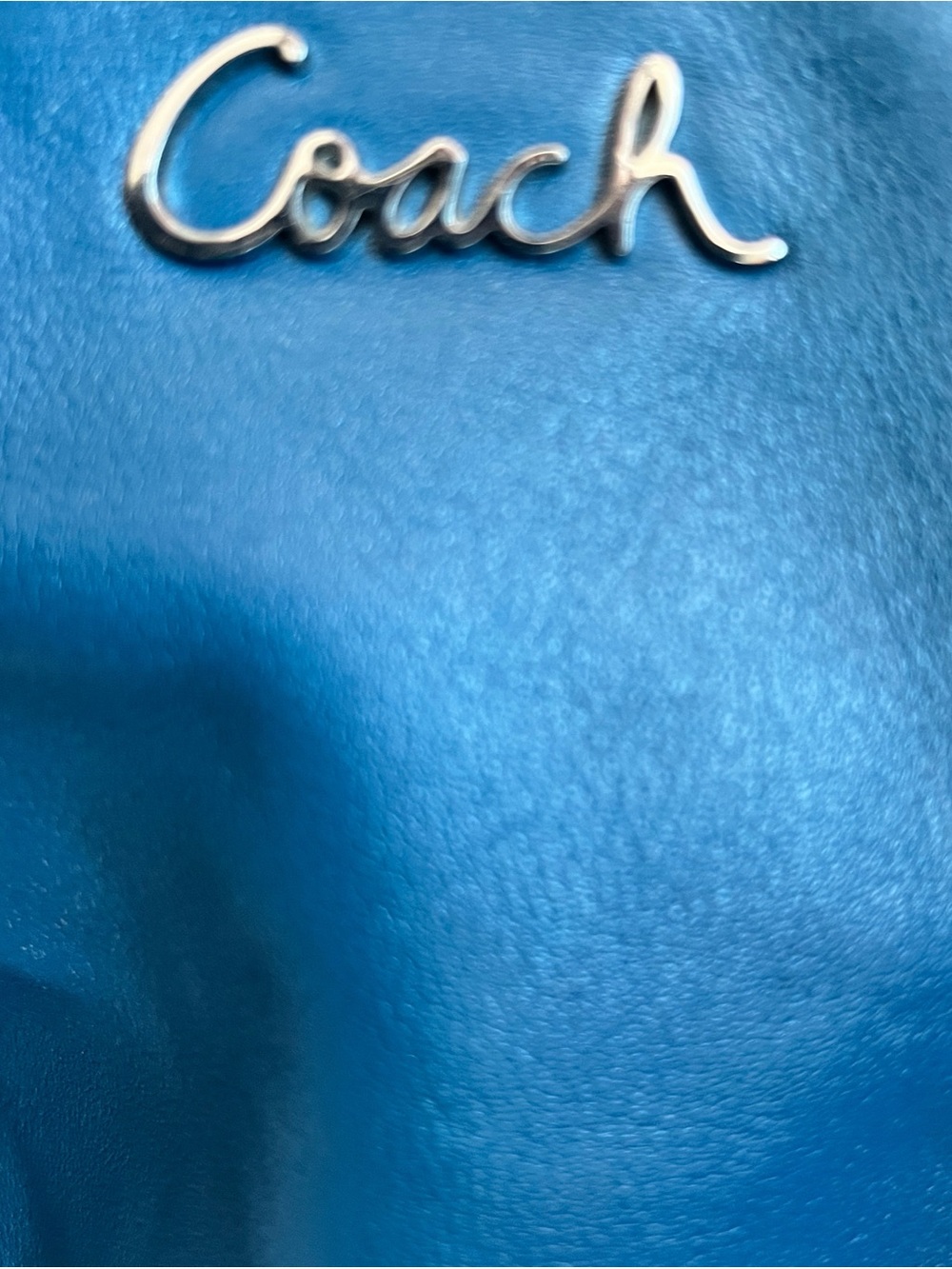 Coach Blue Leather Silver Hardware